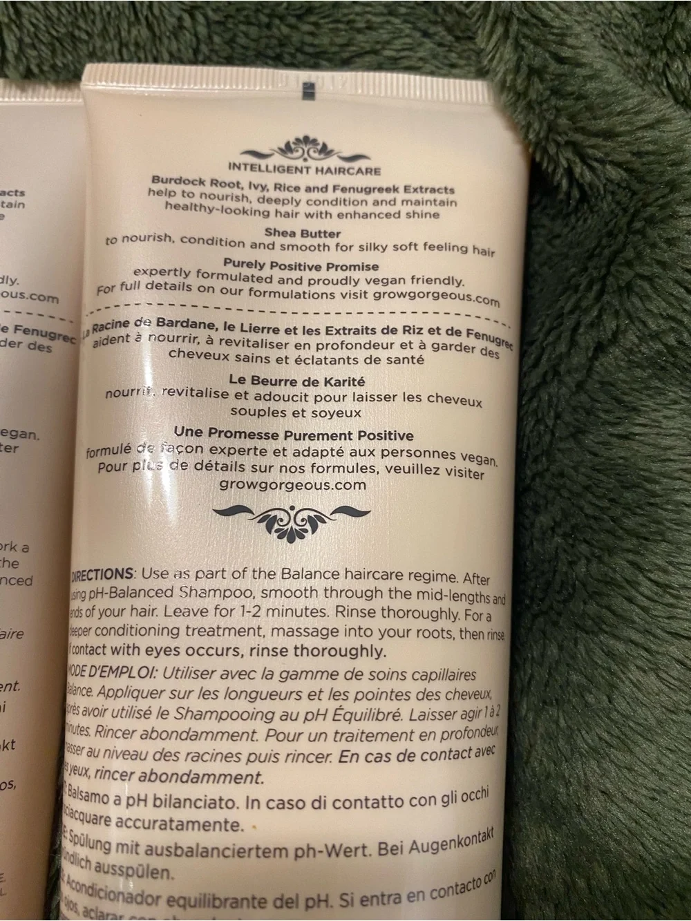 Grow Gorgeous Balance pH-Balanced Shampoo & Conditioner - Cream